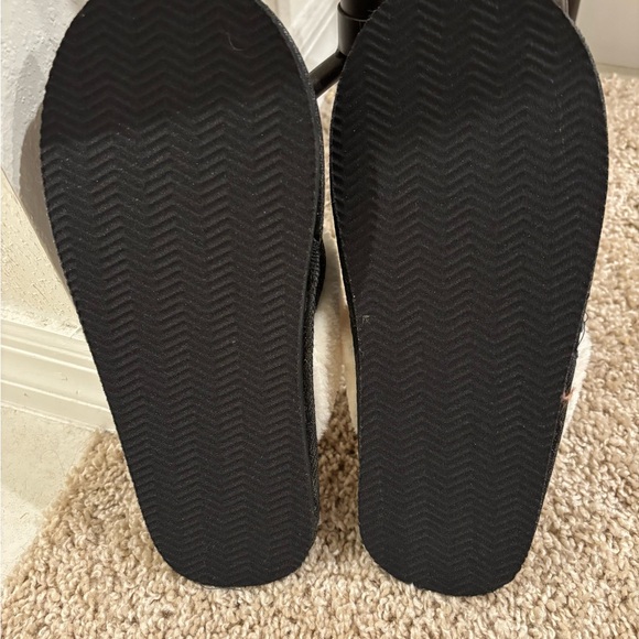 Charles Albert Glittery Black and Soft Cream Slippers - Picture 3 of 3